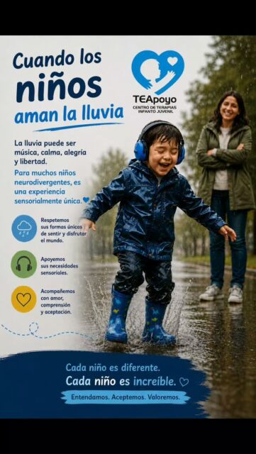 Nuestros niños son team lluvia lovers 🌧☔️!!!!

Amamos verlos llegar a terapia con sus outfit invernales!!! ❄️🧤🧣🫶🫶🫶
