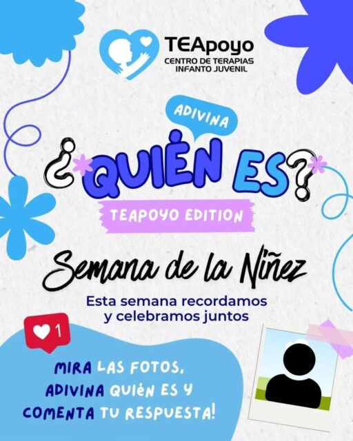 En la Semana de la Niñez de centro TeApoyo les tenemos un desafío!!!!

Adivinen quien es ❓️❓️❓️❓️

A jugar!!!! Anota el número y nombre de quien crees es tu Terapeuta, psicolga, fono, administrativo , psicopedagoga...♥️♥️♥️♥️